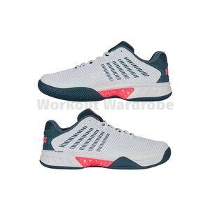 K-Swiss Hypercourt Express 2 Men's Tennis Shoes – White/Stargazer/Neon Blaze